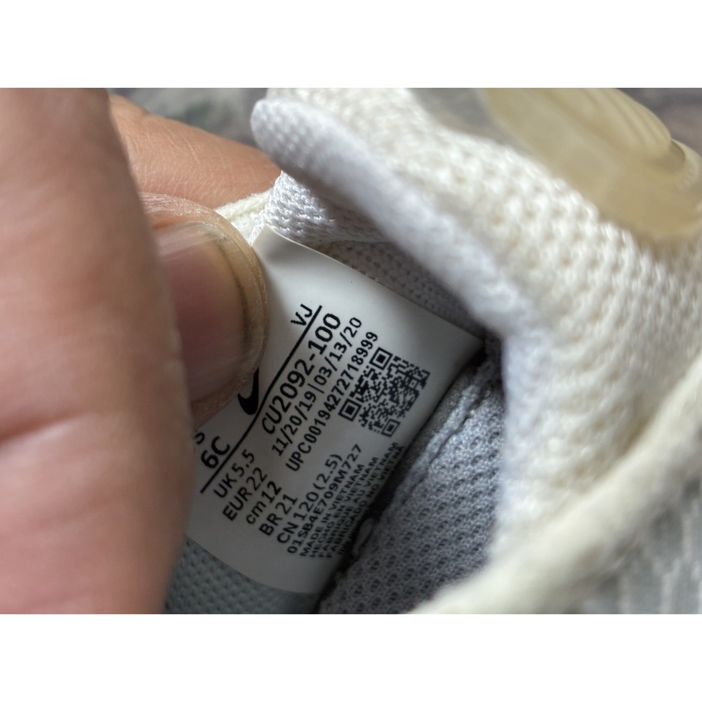 Nike Air Max 2090 TD Athletic Shoes Sneakers 6C Toddler CU2092-100 White - Picture 7 of 7